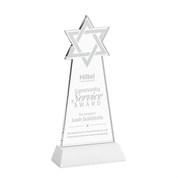 Crafted from premium optical crystal, this striking Star of David award... from ASI 84592 St Regis Group / St Regis