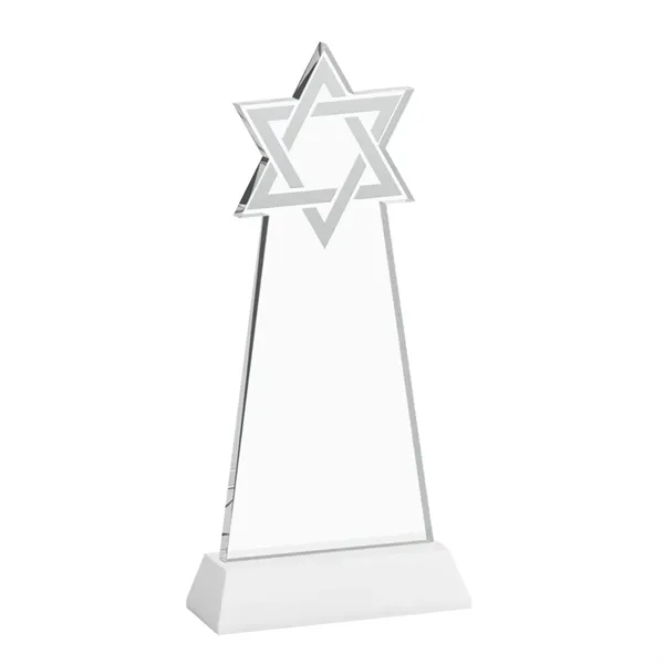 Crafted from premium optical crystal, this striking Star of David award... from ASI 84592 St Regis Group / St Regis