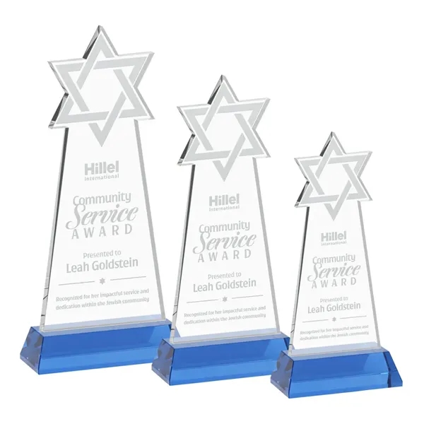Crafted from premium optical crystal, this striking Star of David award... from ASI 84592 St Regis Group / St Regis