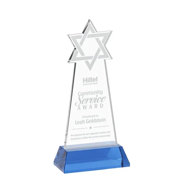 Crafted from premium optical crystal, this striking Star of David award... from ASI 84592 St Regis Group / St Regis