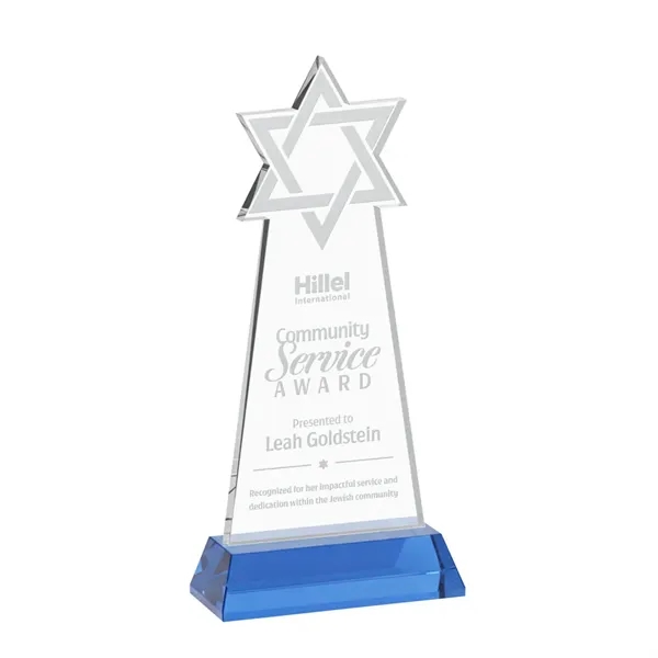 Crafted from premium optical crystal, this striking Star of David award... from ASI 84592 St Regis Group / St Regis
