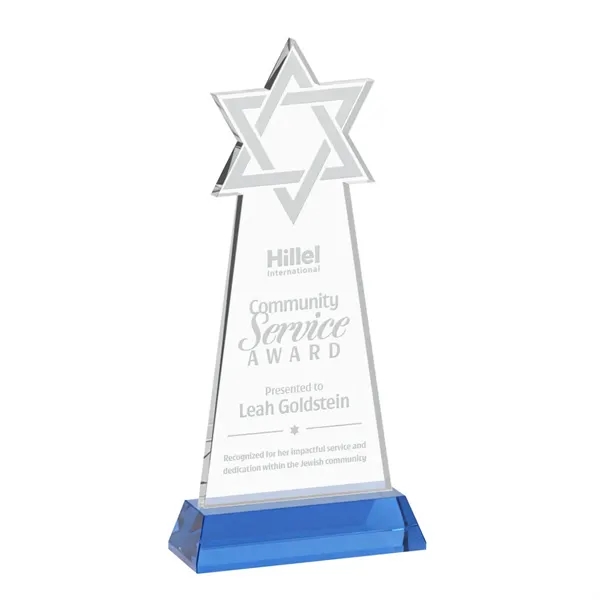 Crafted from premium optical crystal, this striking Star of David award... from ASI 84592 St Regis Group / St Regis
