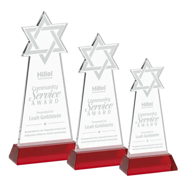 Crafted from premium optical crystal, this striking Star of David award... from ASI 84592 St Regis Group / St Regis