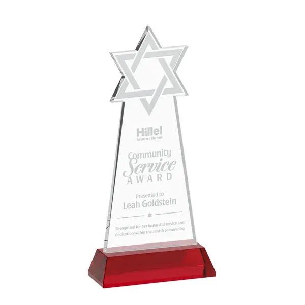 Crafted from premium optical crystal, this striking Star of David award... from ASI 84592 St Regis Group / St Regis