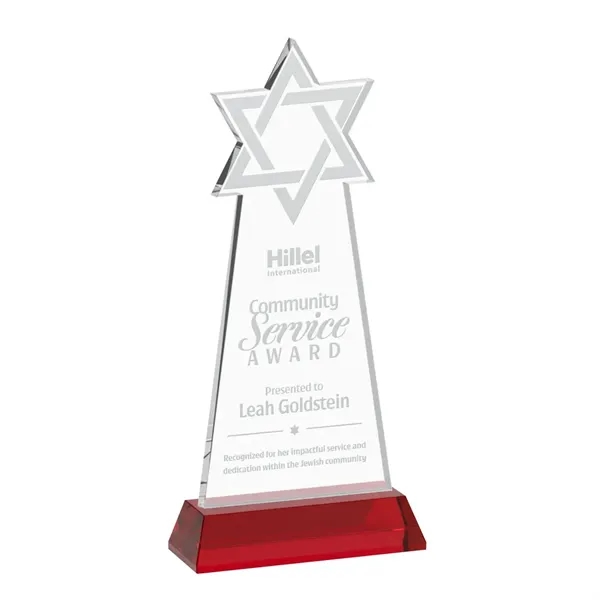 Crafted from premium optical crystal, this striking Star of David award... from ASI 84592 St Regis Group / St Regis