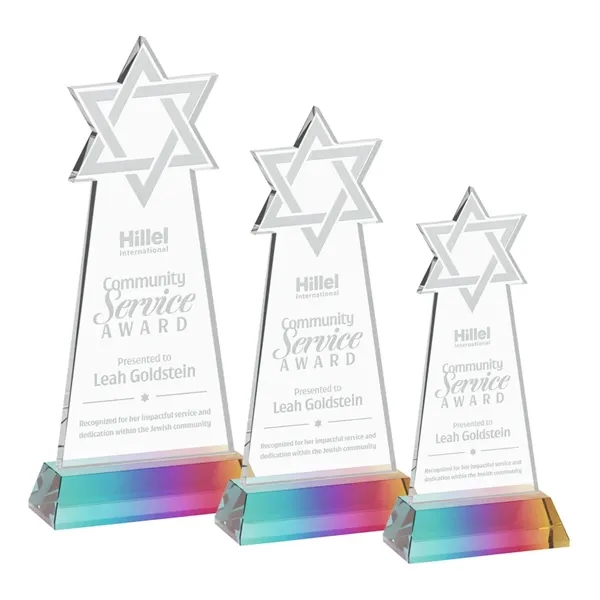 Crafted from premium optical crystal, this striking Star of David award... from ASI 84592 St Regis Group / St Regis