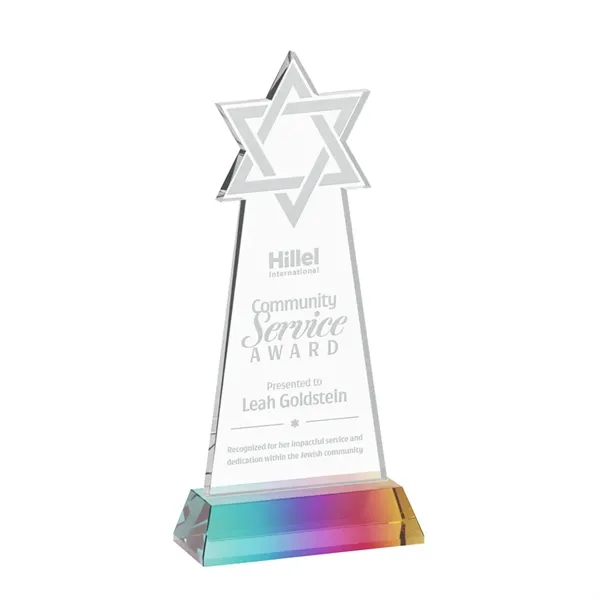 Crafted from premium optical crystal, this striking Star of David award... from ASI 84592 St Regis Group / St Regis