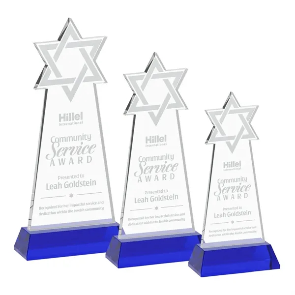 Crafted from premium optical crystal, this striking Star of David award... from ASI 84592 St Regis Group / St Regis