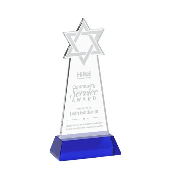 Crafted from premium optical crystal, this striking Star of David award... from ASI 84592 St Regis Group / St Regis