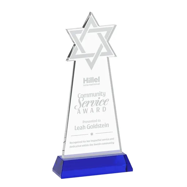 Crafted from premium optical crystal, this striking Star of David award... from ASI 84592 St Regis Group / St Regis