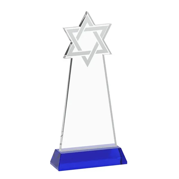 Crafted from premium optical crystal, this striking Star of David award... from ASI 84592 St Regis Group / St Regis