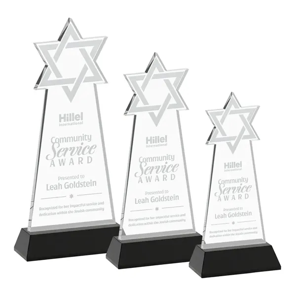 Crafted from premium optical crystal, this striking Star of David award... from ASI 84592 St Regis Group / St Regis