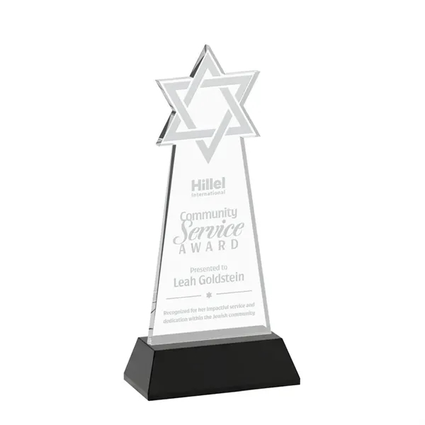 Crafted from premium optical crystal, this striking Star of David award... from ASI 84592 St Regis Group / St Regis