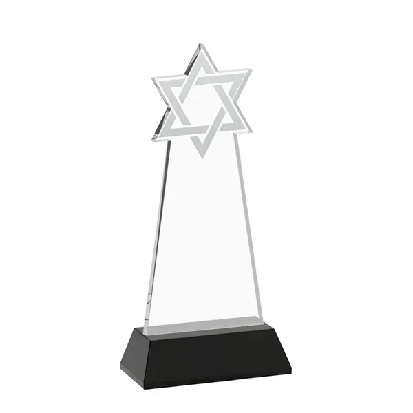 Crafted from premium optical crystal, this striking Star of David award... from ASI 84592 St Regis Group / St Regis