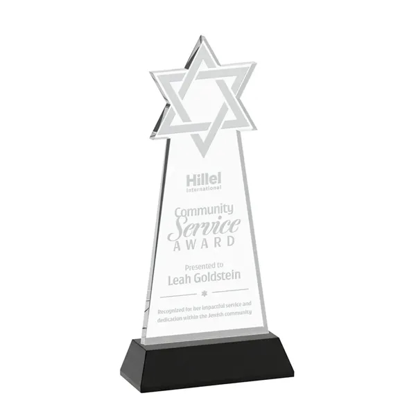 Crafted from premium optical crystal, this striking Star of David award... from ASI 84592 St Regis Group / St Regis