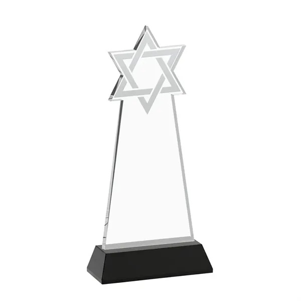 Crafted from premium optical crystal, this striking Star of David award... from ASI 84592 St Regis Group / St Regis