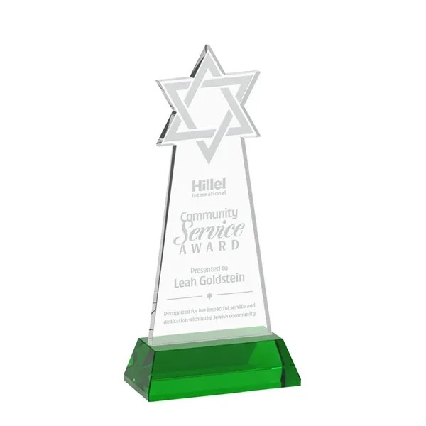 Crafted from premium optical crystal, this striking Star of David award... from ASI 84592 St Regis Group / St Regis
