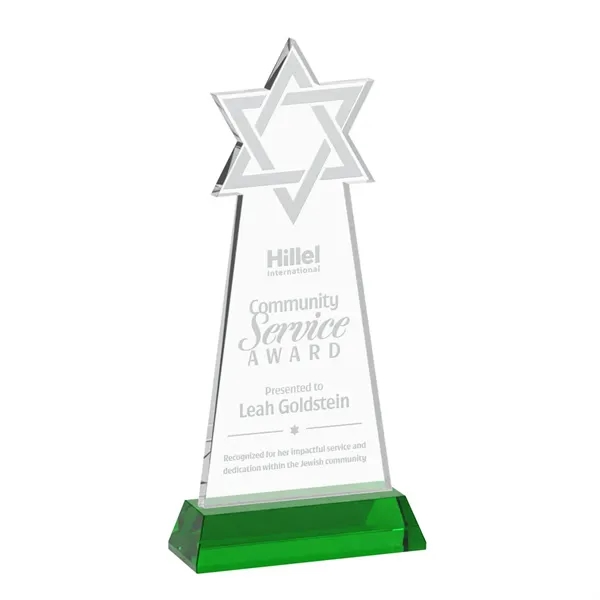Crafted from premium optical crystal, this striking Star of David award... from ASI 84592 St Regis Group / St Regis