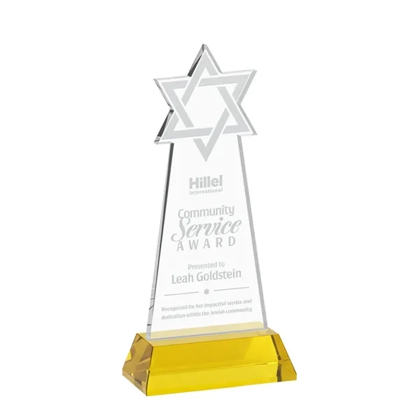 Crafted from premium optical crystal, this striking Star of David award... from ASI 84592 St Regis Group / St Regis