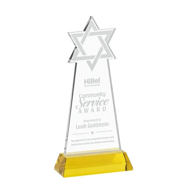 Crafted from premium optical crystal, this striking Star of David award... from ASI 84592 St Regis Group / St Regis