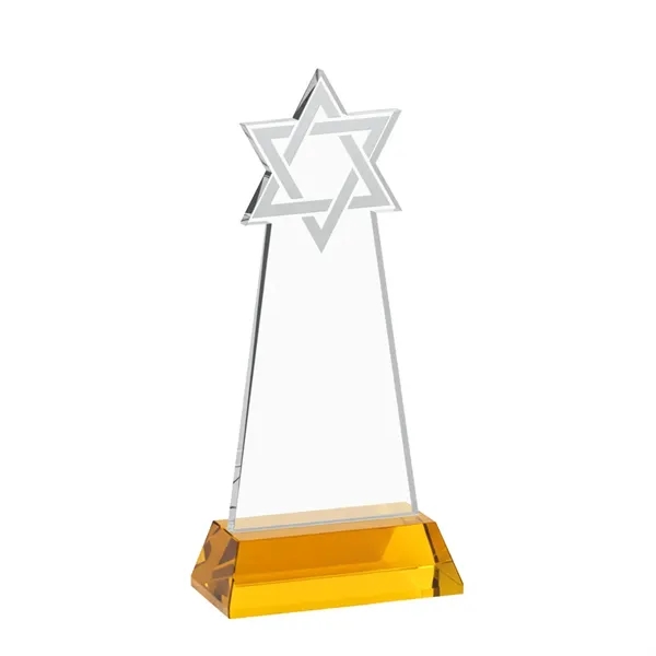 Item #AWS4316-A Star of David Award on Hartford Base - Amber