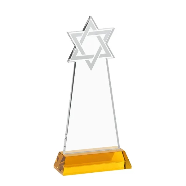 Item #AWS4316-A Star of David Award on Hartford Base - Amber