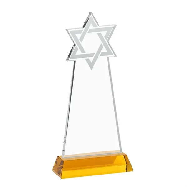 Item #AWS4316-A Star of David Award on Hartford Base - Amber