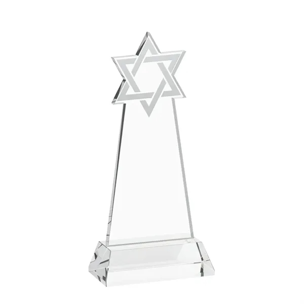 Crafted from premium optical crystal, this striking Star of David award... from ASI 84592 St Regis Group / St Regis