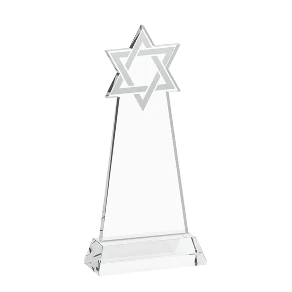 Crafted from premium optical crystal, this striking Star of David award... from ASI 84592 St Regis Group / St Regis