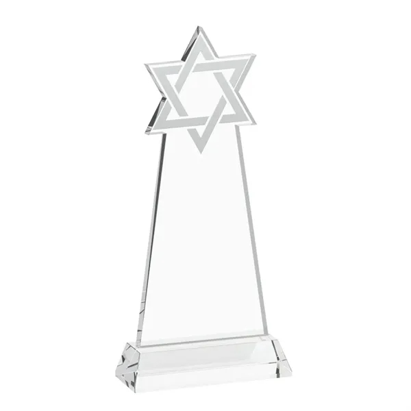 Crafted from premium optical crystal, this striking Star of David award... from ASI 84592 St Regis Group / St Regis