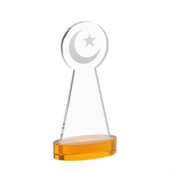Item #AWS4335-A Crescent & Star Award on Alberton Base - Amber