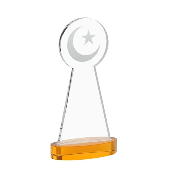 Item #AWS4335-A Crescent & Star Award on Alberton Base - Amber