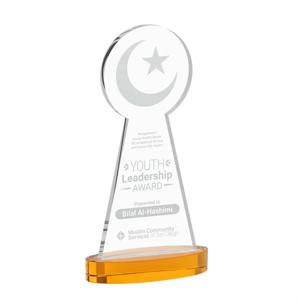 Item #AWS4335-A Crescent & Star Award on Alberton Base - Amber