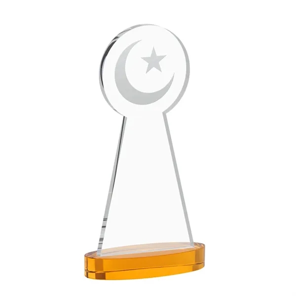 Item #AWS4335-A Crescent & Star Award on Alberton Base - Amber