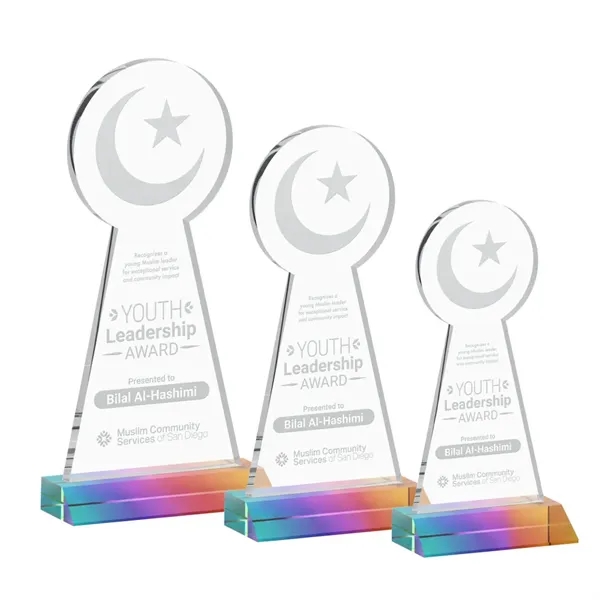 Item #AWARD AWS433-M Crescent & Star Award - Prismatic