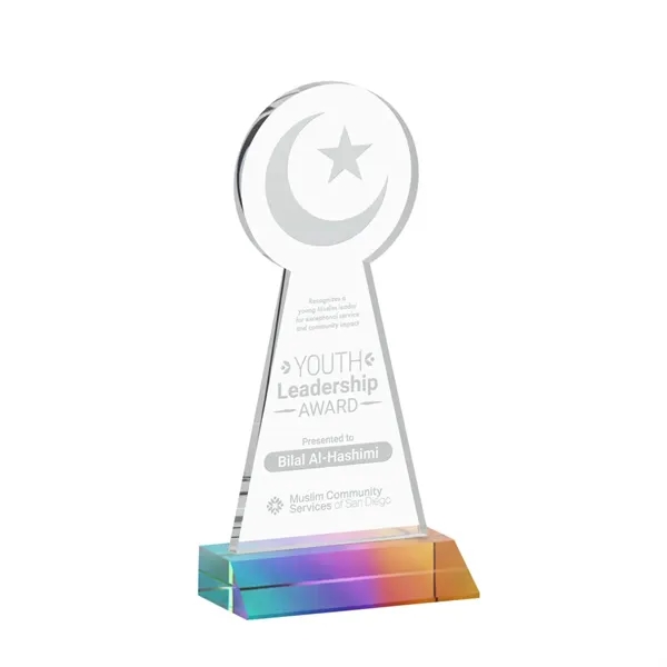 Item #AWARD AWS433-M Crescent & Star Award - Prismatic
