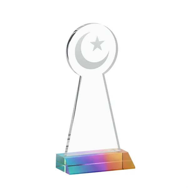 Item #AWARD AWS433-M Crescent & Star Award - Prismatic