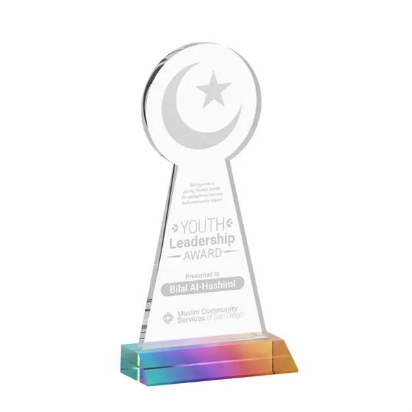Item #AWARD AWS433-M Crescent & Star Award - Prismatic