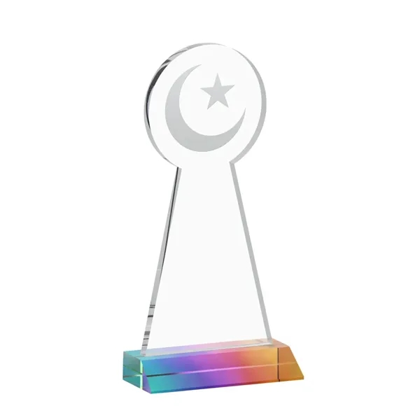 Item #AWARD AWS433-M Crescent & Star Award - Prismatic
