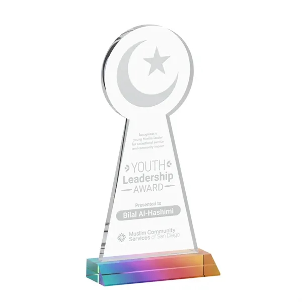 Item #AWARD AWS433-M Crescent & Star Award - Prismatic