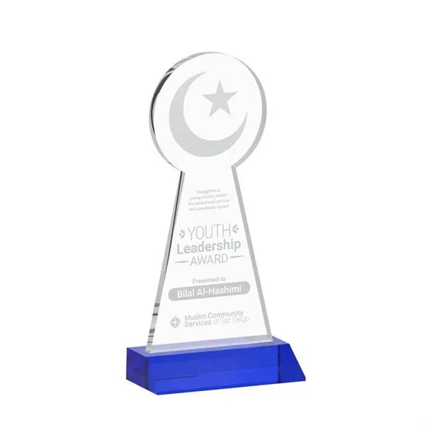 Item #AWARD AWS433-L Crescent & Star Award - Blue