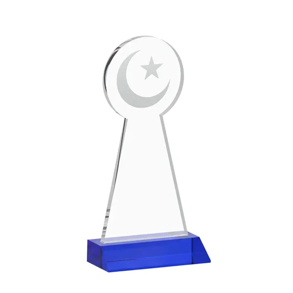 Item #AWARD AWS433-L Crescent & Star Award - Blue