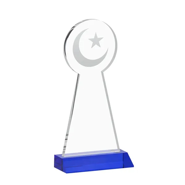 Item #AWARD AWS433-L Crescent & Star Award - Blue