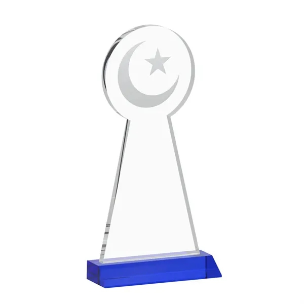 Item #AWARD AWS433-L Crescent & Star Award - Blue