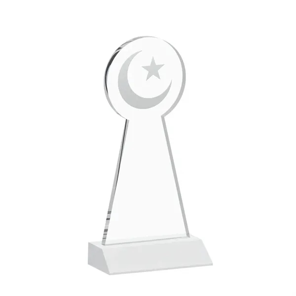 Item #AWARD AWS433-W Crescent & Star Award - White
