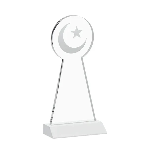 Item #AWARD AWS433-W Crescent & Star Award - White