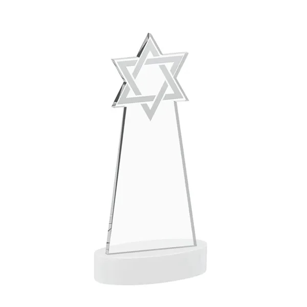Crafted from premium optical crystal, this striking Star of David award... from ASI 84592 St Regis Group / St Regis