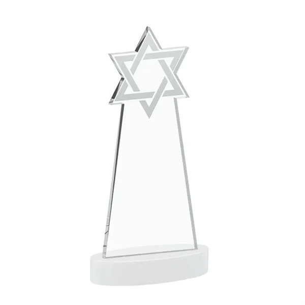 Crafted from premium optical crystal, this striking Star of David award... from ASI 84592 St Regis Group / St Regis