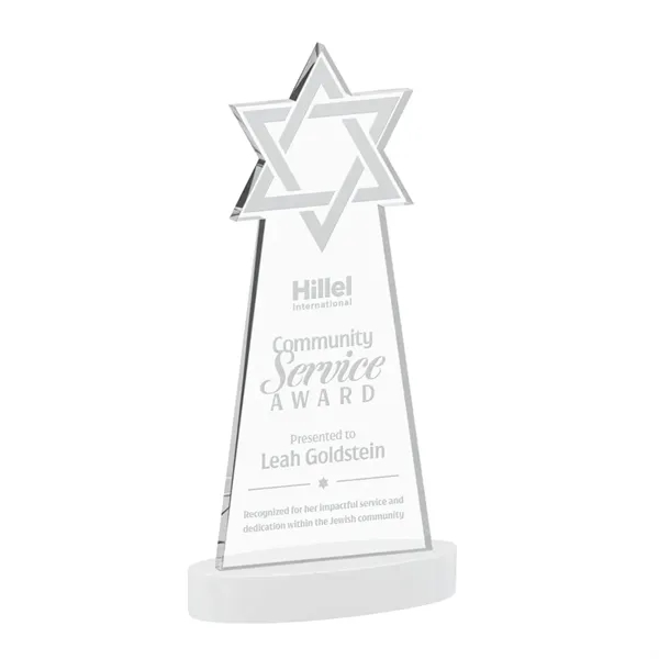 Crafted from premium optical crystal, this striking Star of David award... from ASI 84592 St Regis Group / St Regis