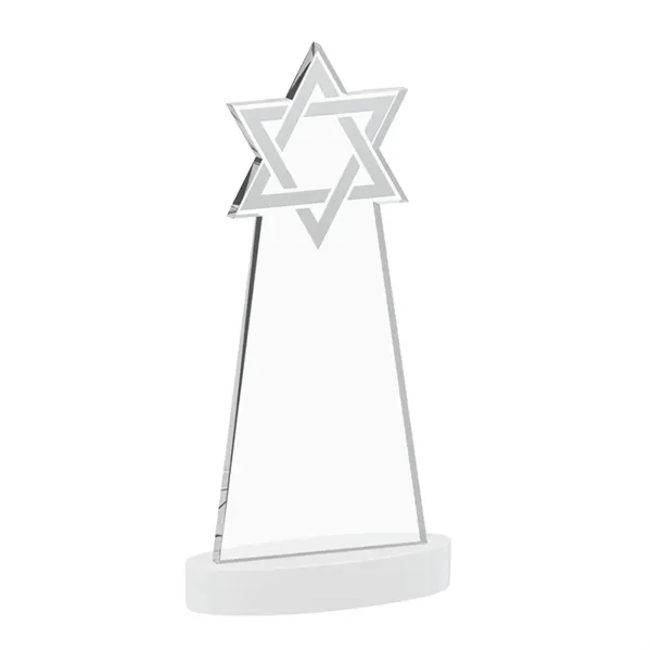 Crafted from premium optical crystal, this striking Star of David award... from ASI 84592 St Regis Group / St Regis
